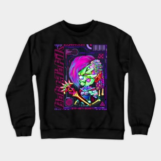 Cyberpunk Warrior Girl BoRGToPiA 007 Crewneck Sweatshirt